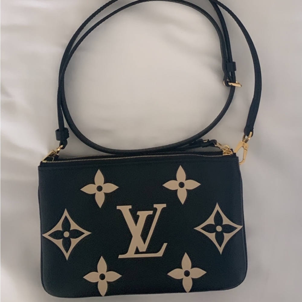Louis Vuitton Monogram Empreinte Pochette Double Zip Crossbody Bag